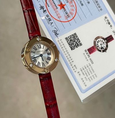 Cartier swiss made 2301 cc708177 24MM 1:1 Made with Original Classic Italian Imported Cowhide Leather Watch